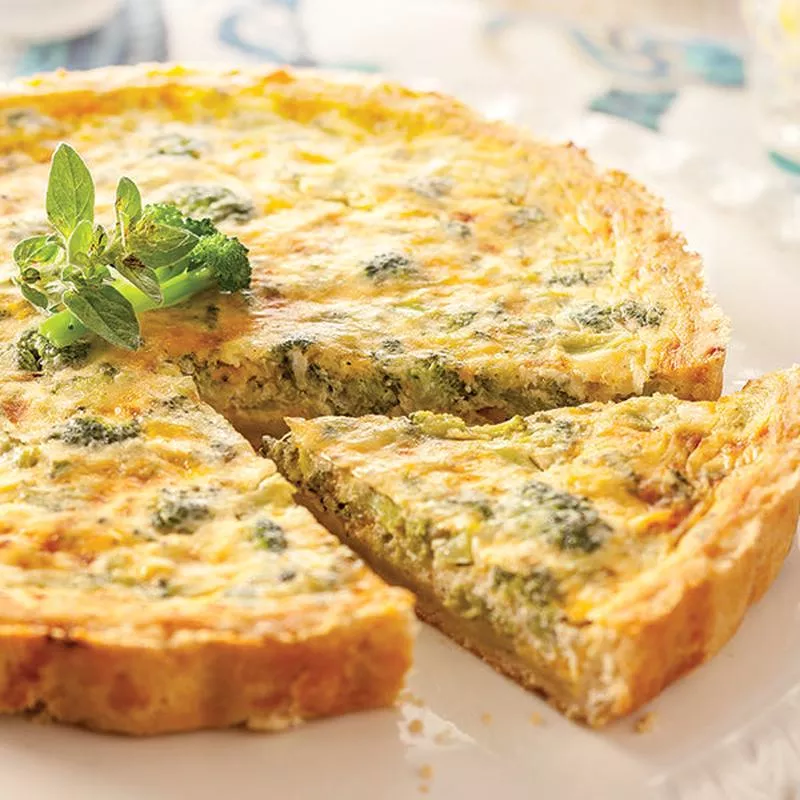 Broccoli & Cheddar Quiche